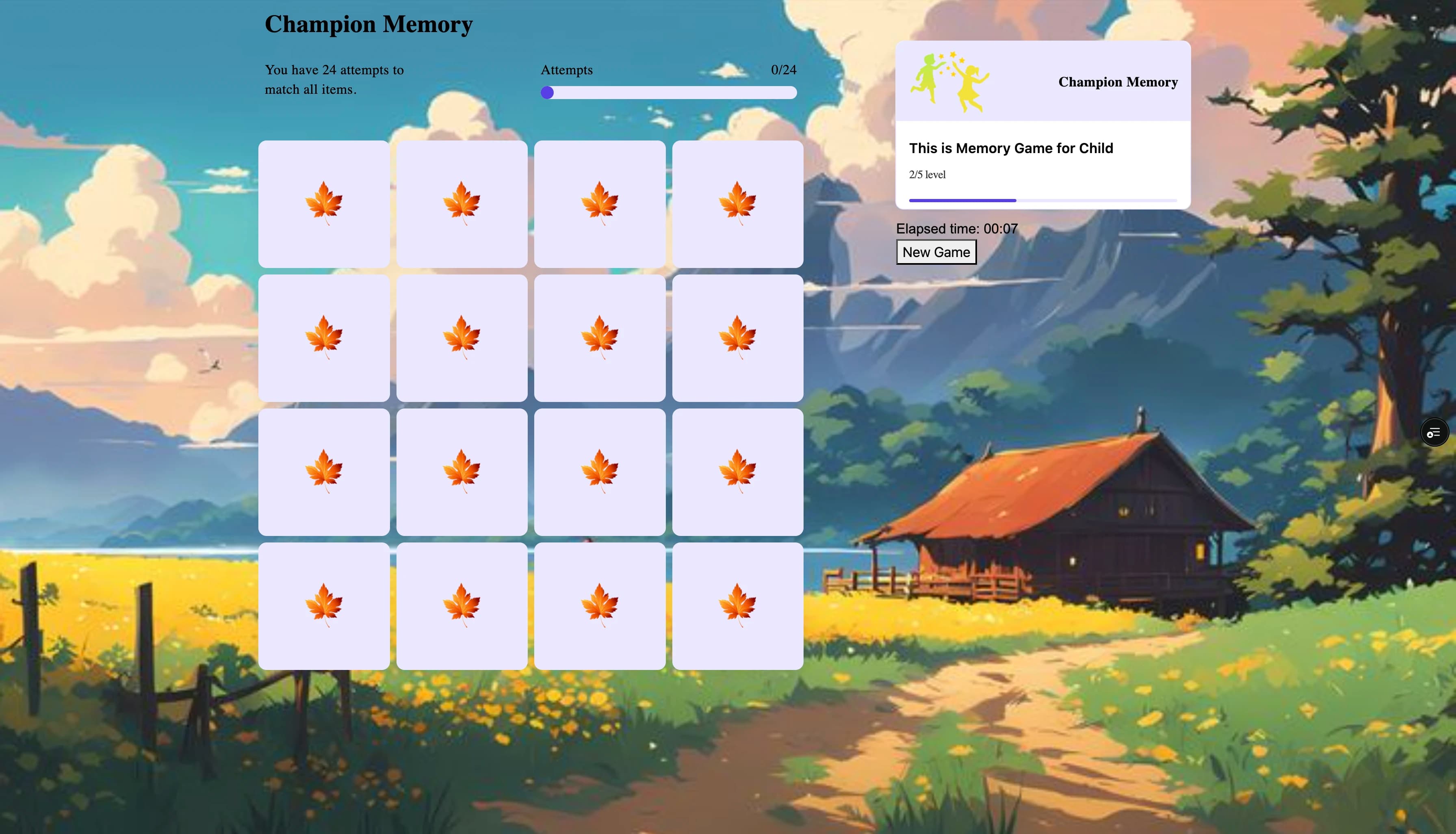 Champion Memory Game 1